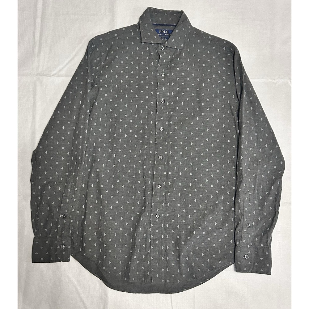 Polo Ralph Lauren Mens Shirt Size  Small Regular fit Button Down  Color Gray